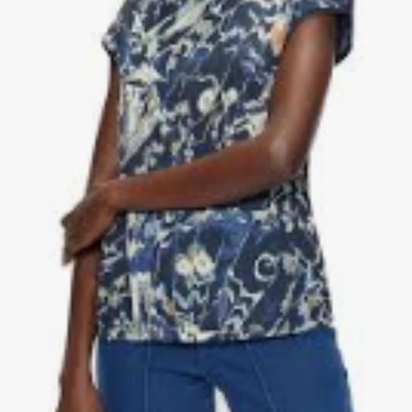 Ted Baker cap sleeve printed diletta top - Picture 3 of 9